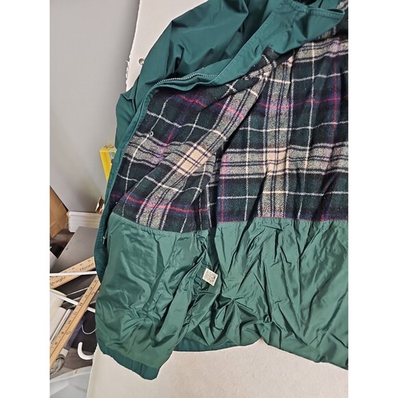 Eddie Bauer Mountain Parka Sz XL Wool Lined Hooded Coat Jacket Hunter Green Vtg - Picture 7 of 11
